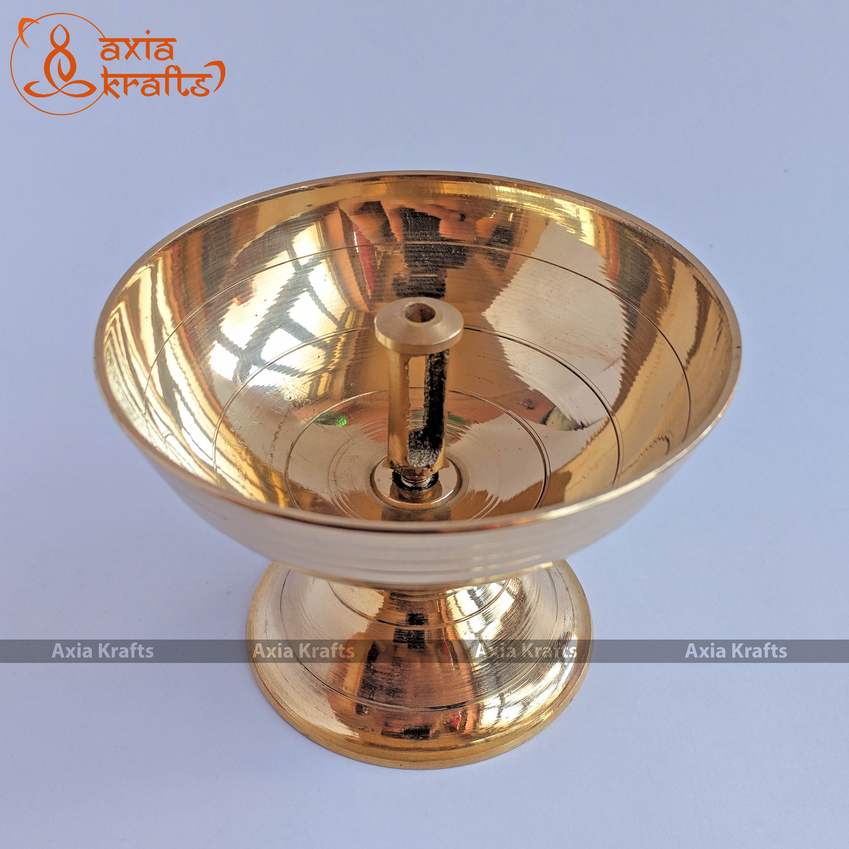 Axia Krafts Brass Akhanda Batti | Diyo 2.36"