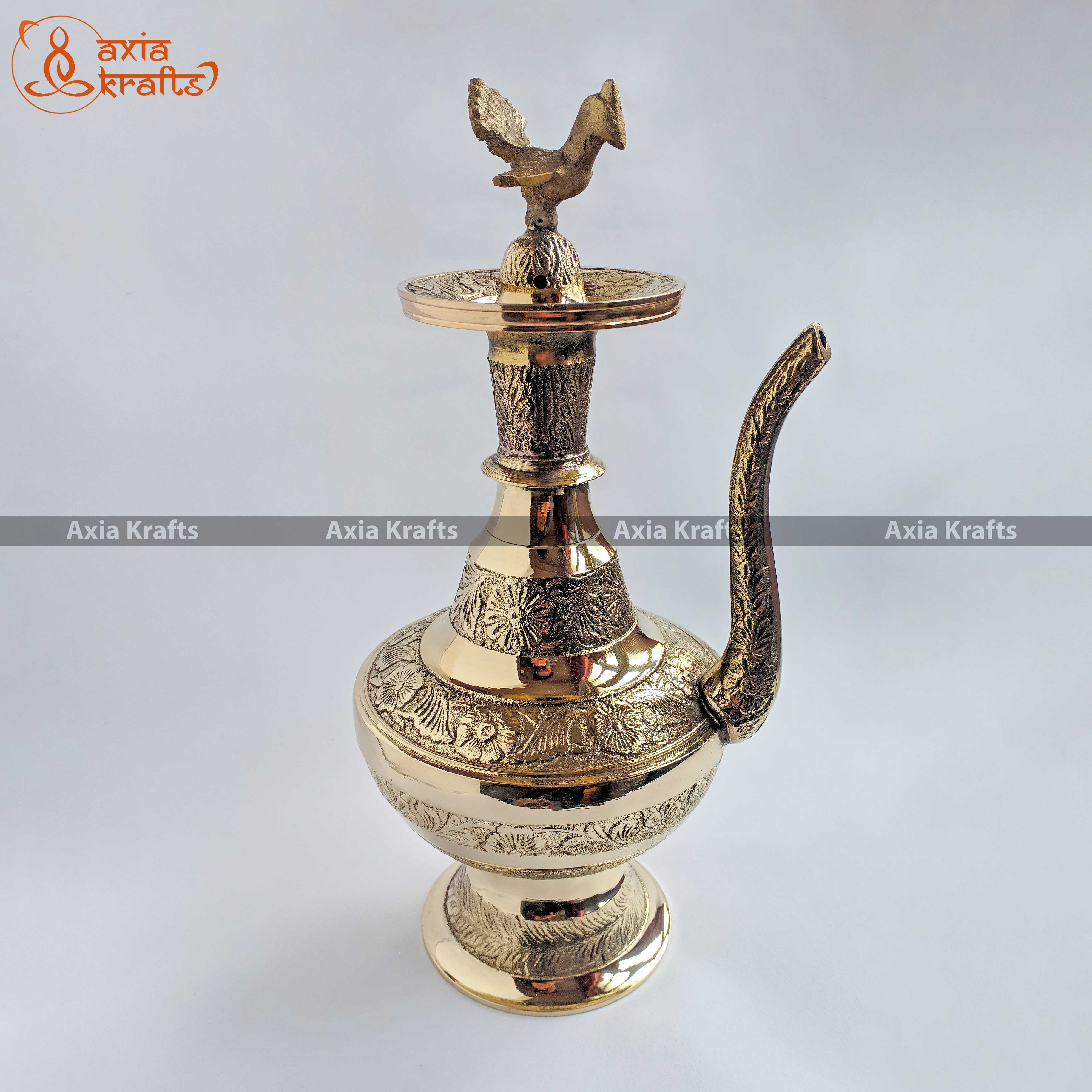 Axia Krafts Brass Anti 31 Cms - 1 Liter | Nepali Anty | Dhalod Anty | Anti | Decorative items 