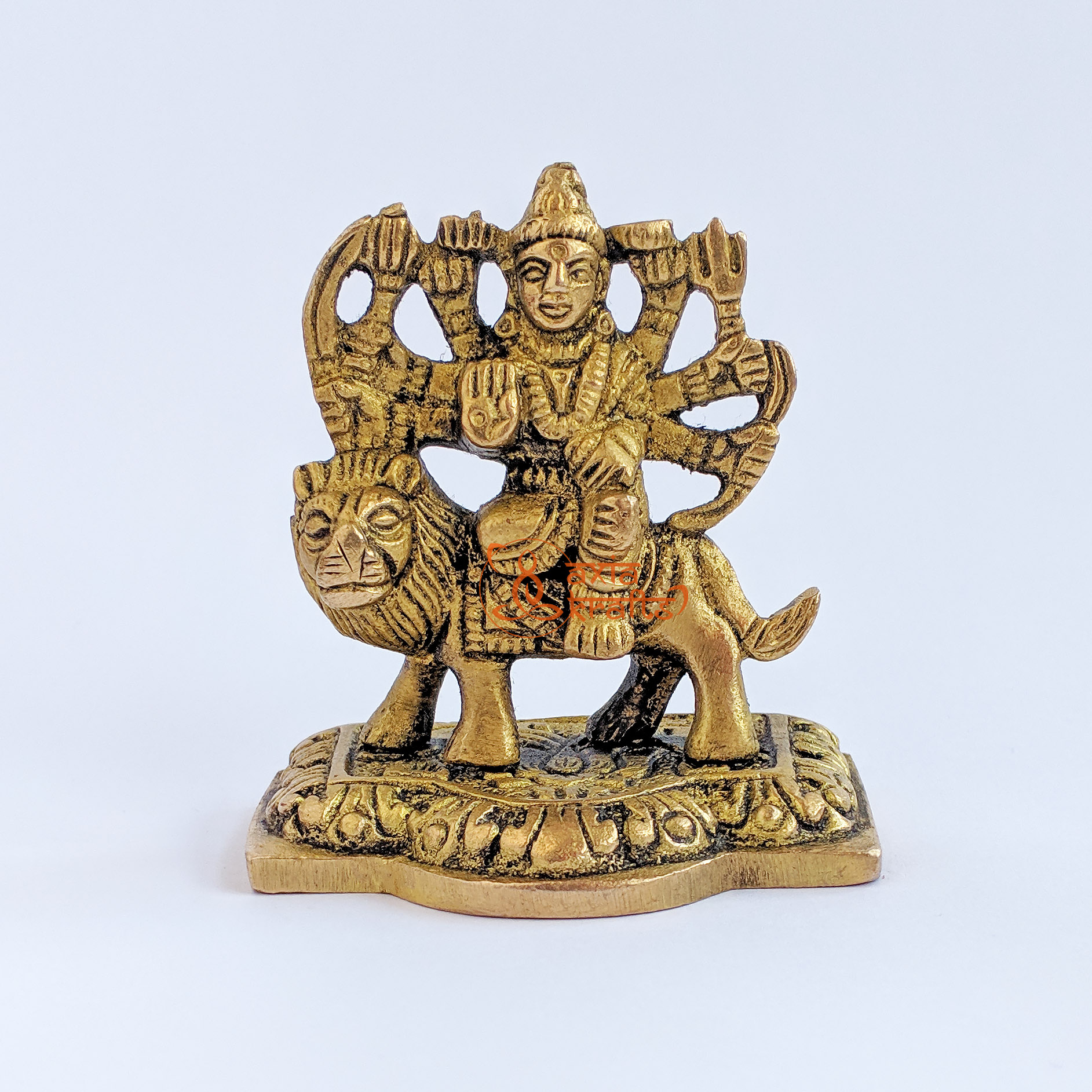 Axia Krafts Brass Durga 2.55 inches | Statue | Worship | Puja