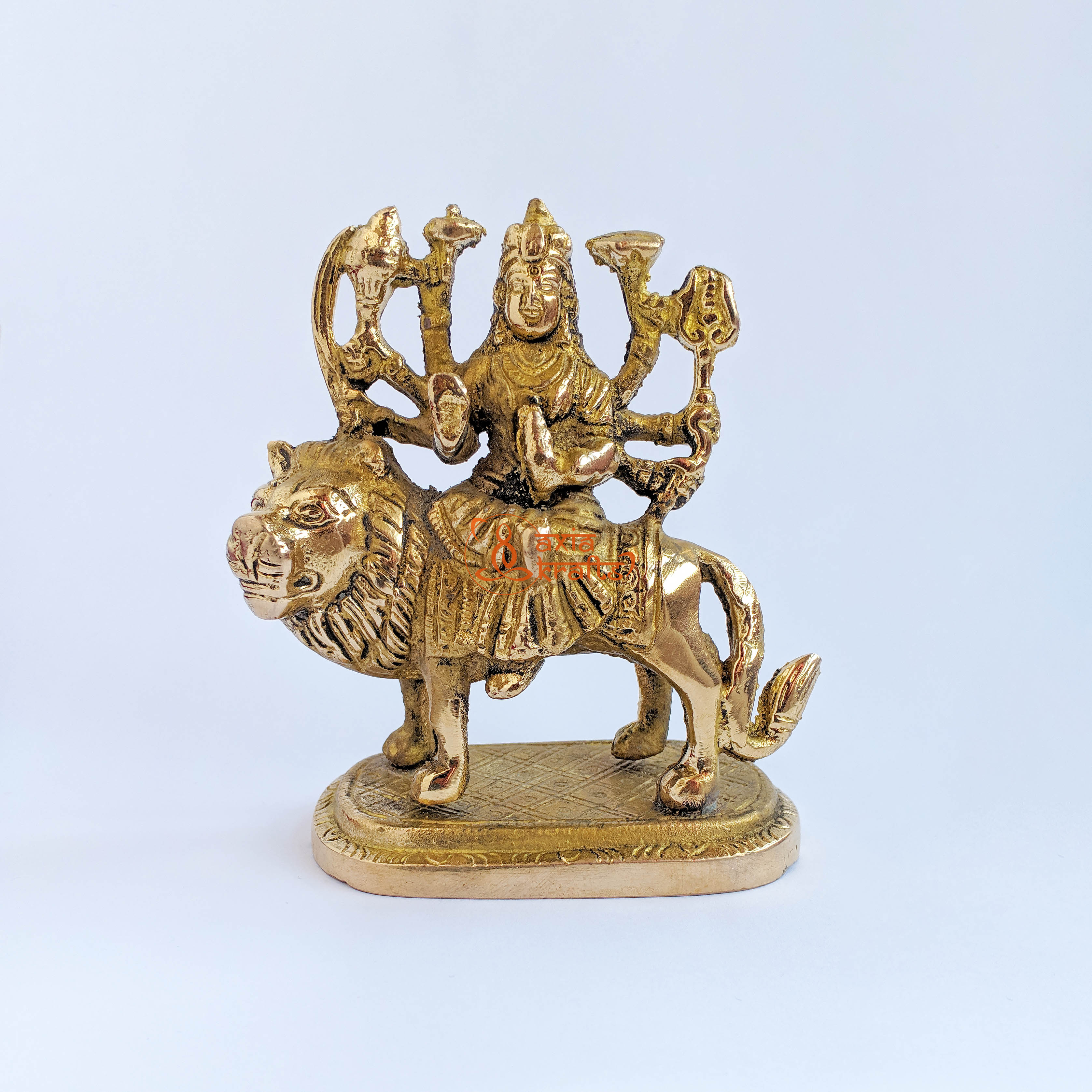 Axia Krafts Brass Durga 4.2 inches | Statue | Worship | Puja | Murti