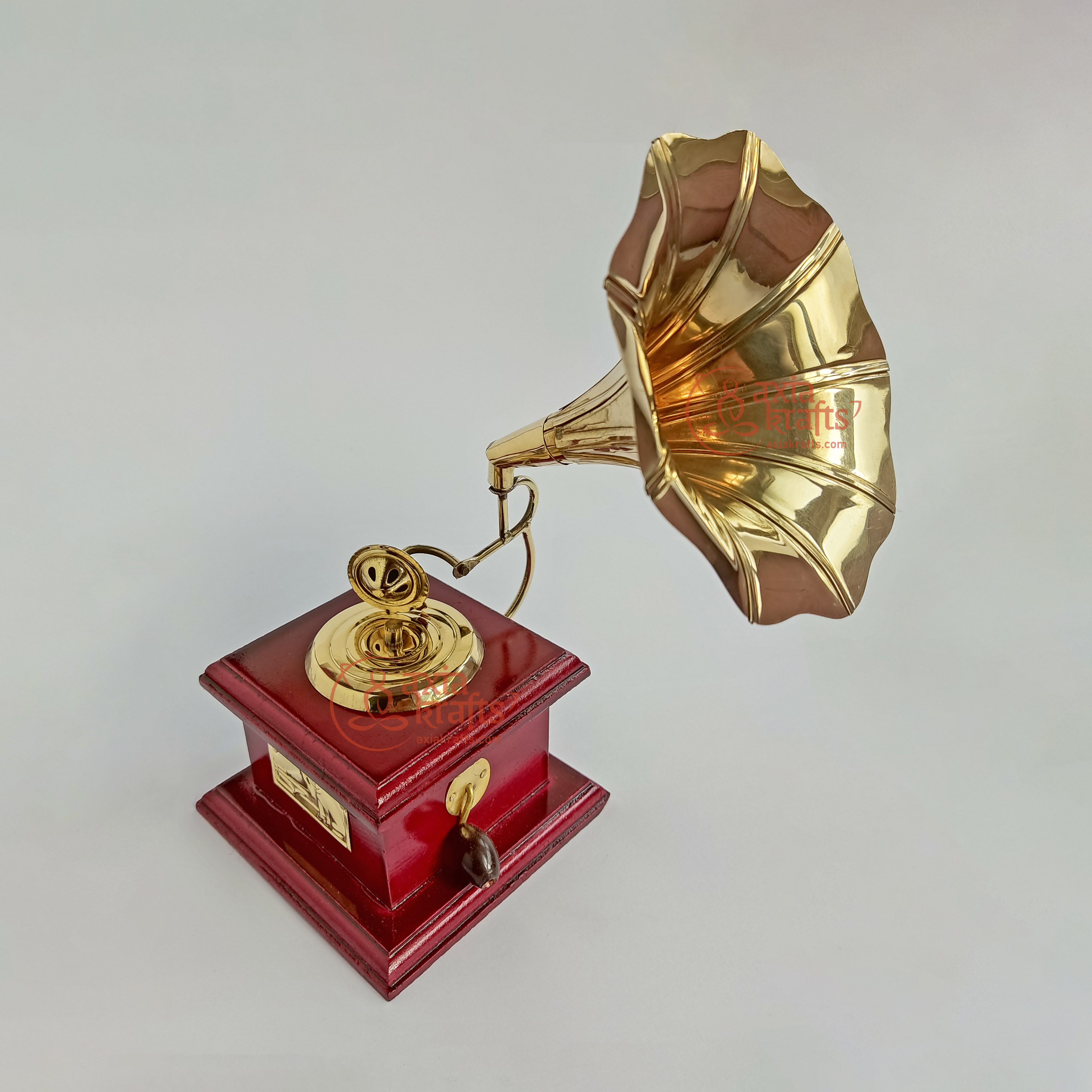 Axia Krafts Brass Gramophone Showpiece Craft Gift Decor Antique 