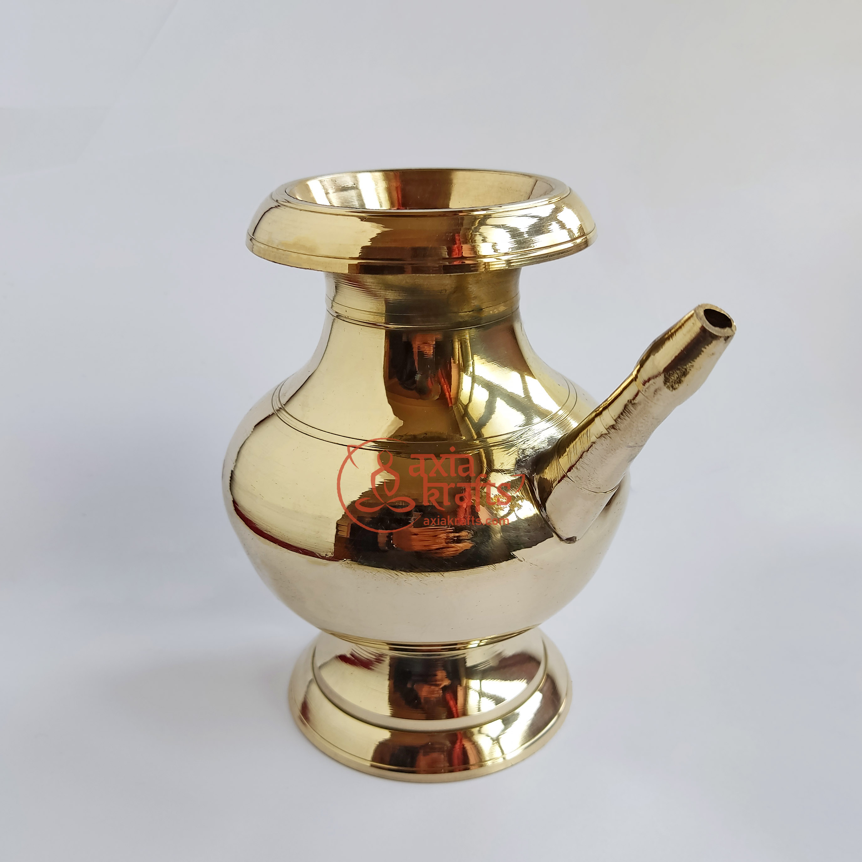 Axia Krafts Brass Karuwa 6 inches 600ml Dhalot Karuwa