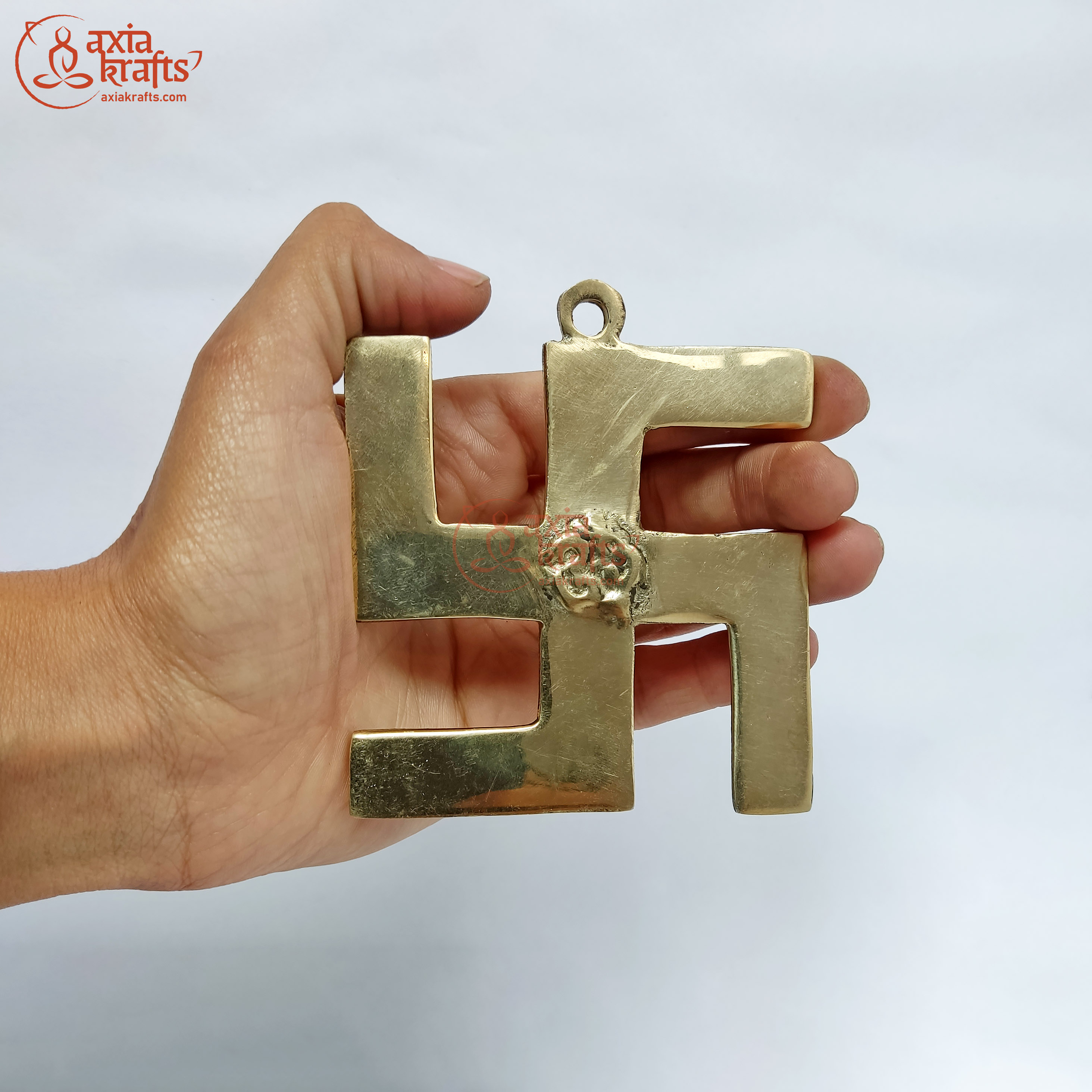 Axia Krafts Brass Swastik Front Door