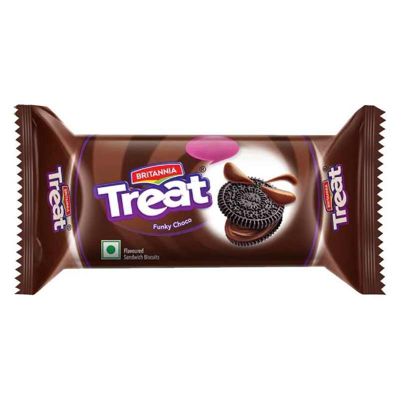 Britannia Treat Funky Choco | Chocolate Cream Biscuits, 50 g