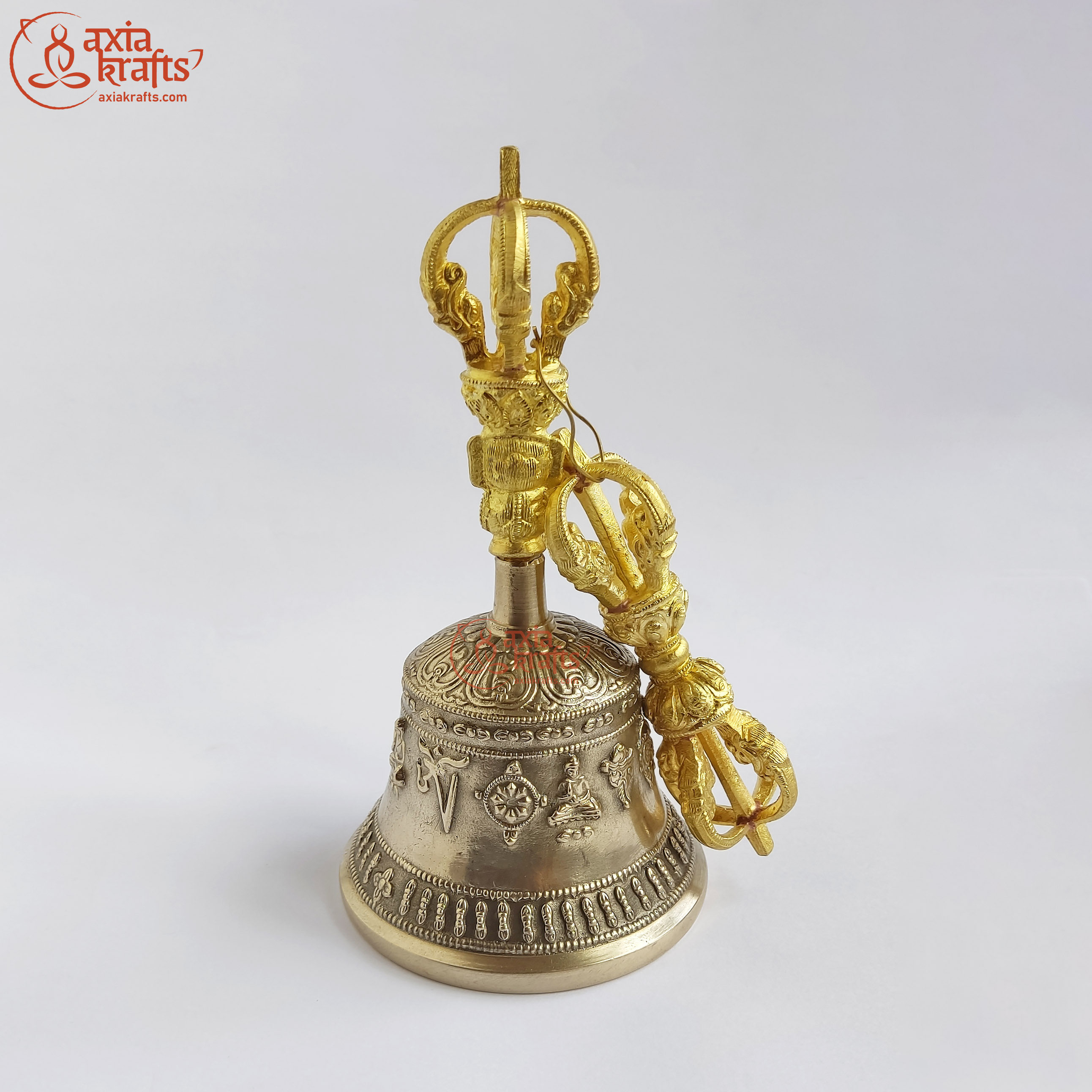 Axia Krafts Bronze Lama Ghanti |Bell | Pooja item