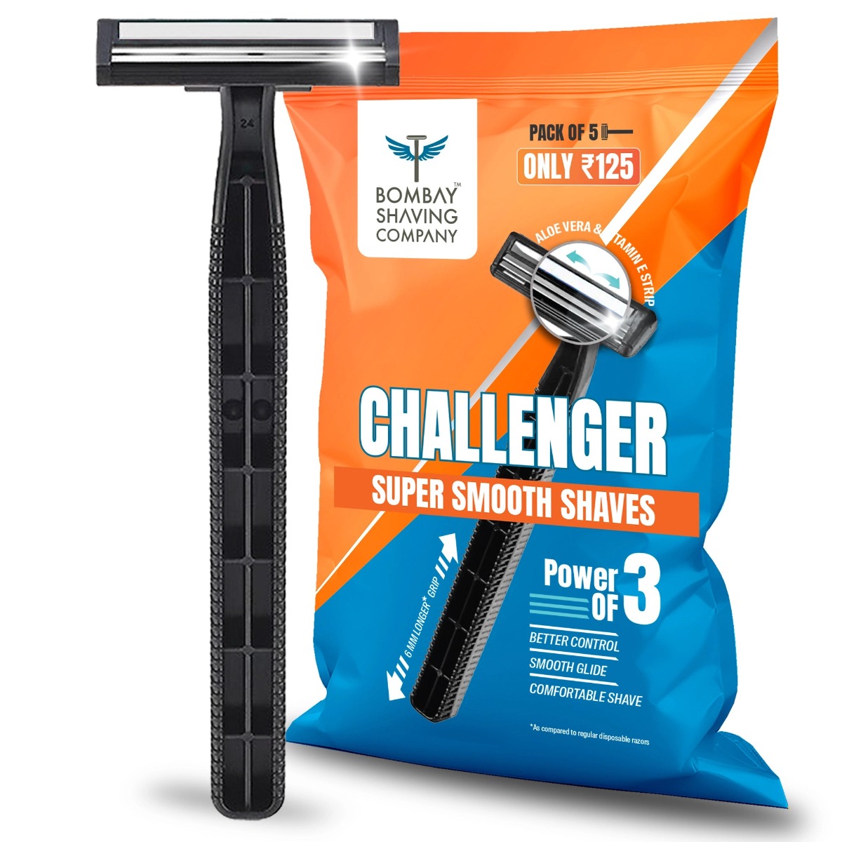 Bombay Shaving Challenger Super Smooth Shaves (Pack Of 5)