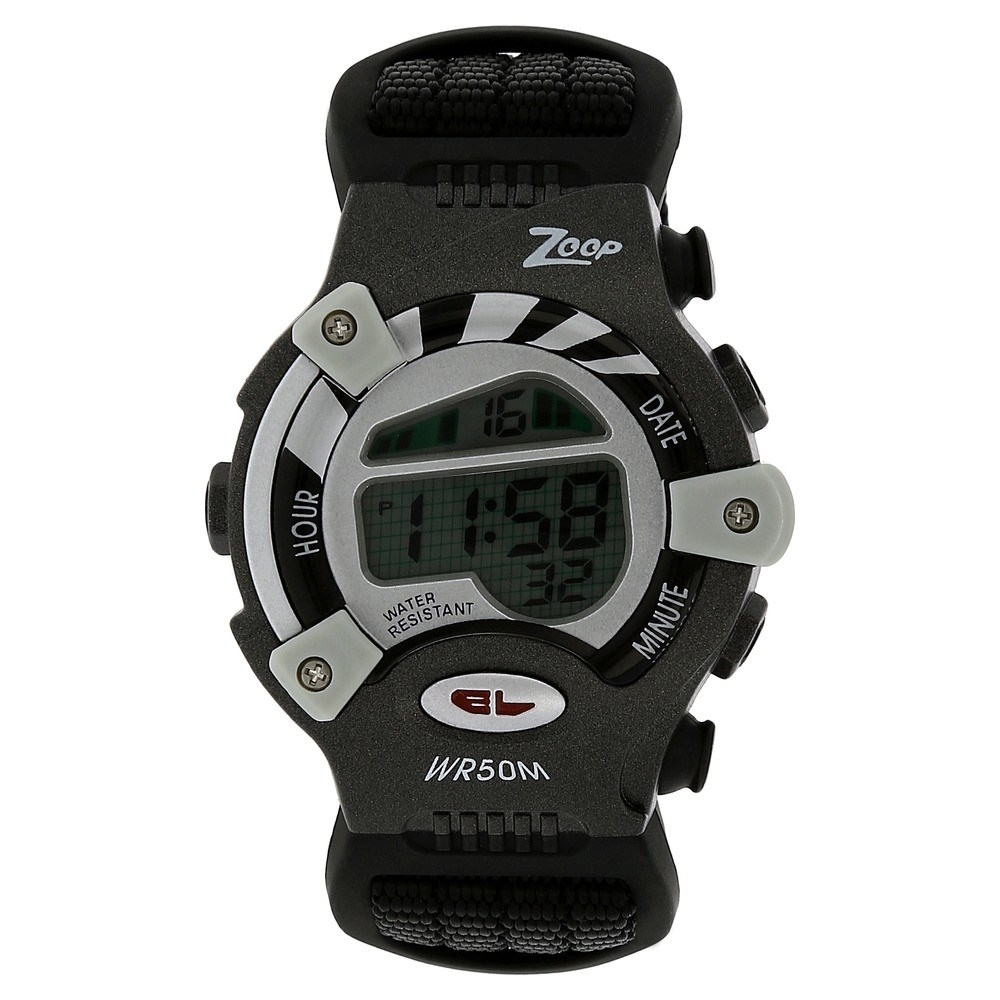 Titan Grey Dial Black Fabric Strap Watch For Boys C3002PV03