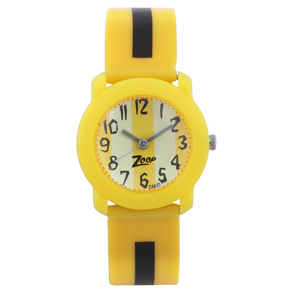 Titan Yellow Dial Yellow Plastic Strap Watch C3025PP03