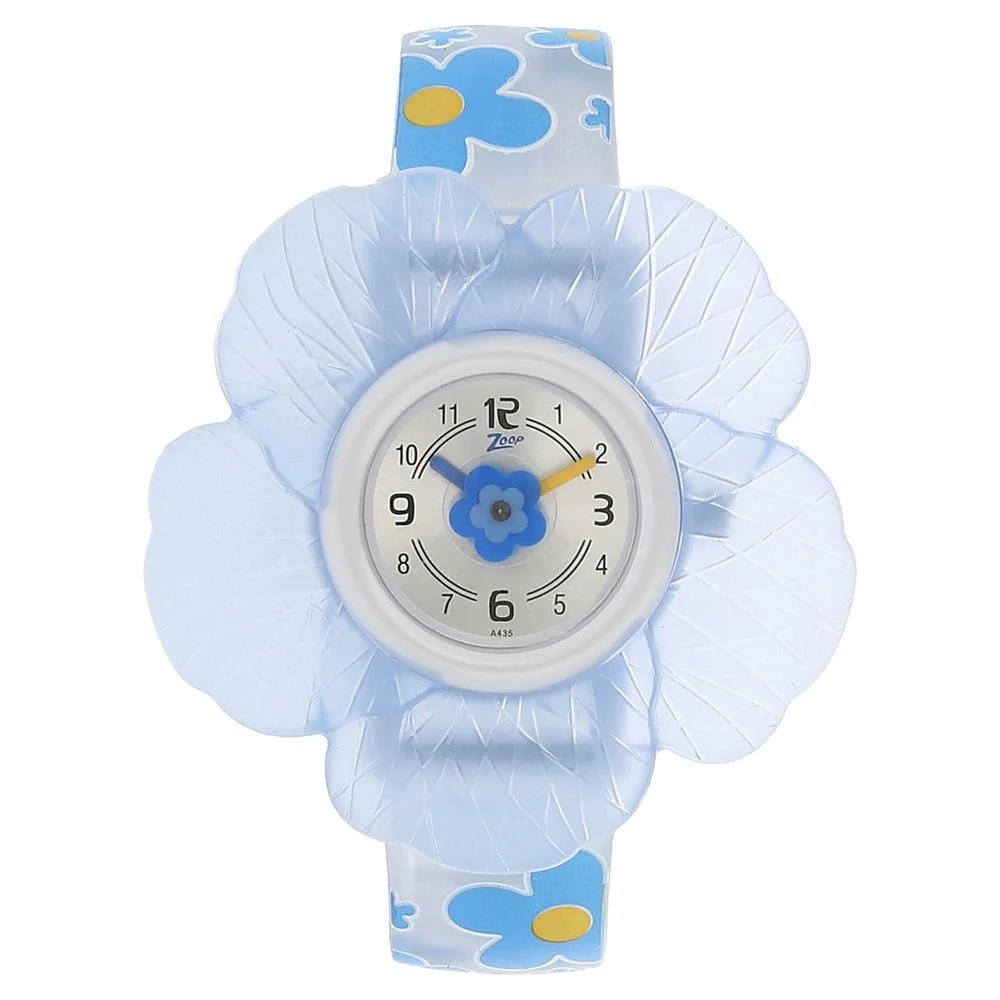 Titan Silver Dial Plastic Strap Watch For Kids C4006PP01
