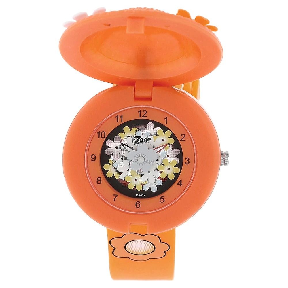 Titan Multicoloured Dial Orange Plastic Strap Watch For Girls C4032PP03