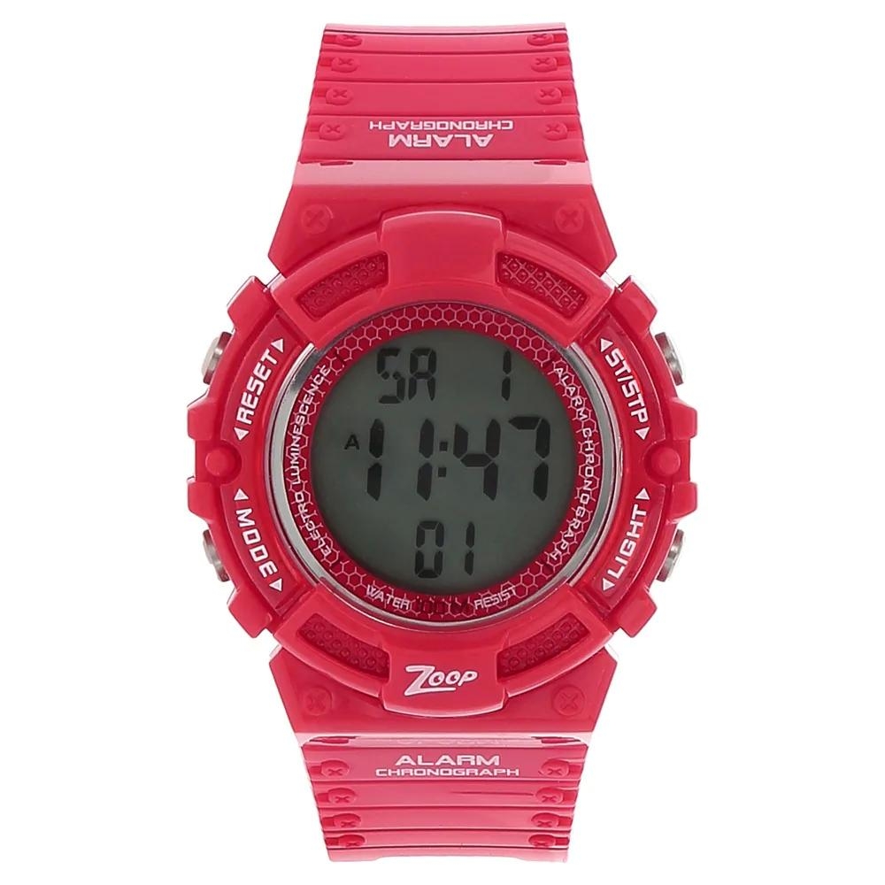 Titan Digital Watch with Red Plastic Strap For Kids C4040PP01