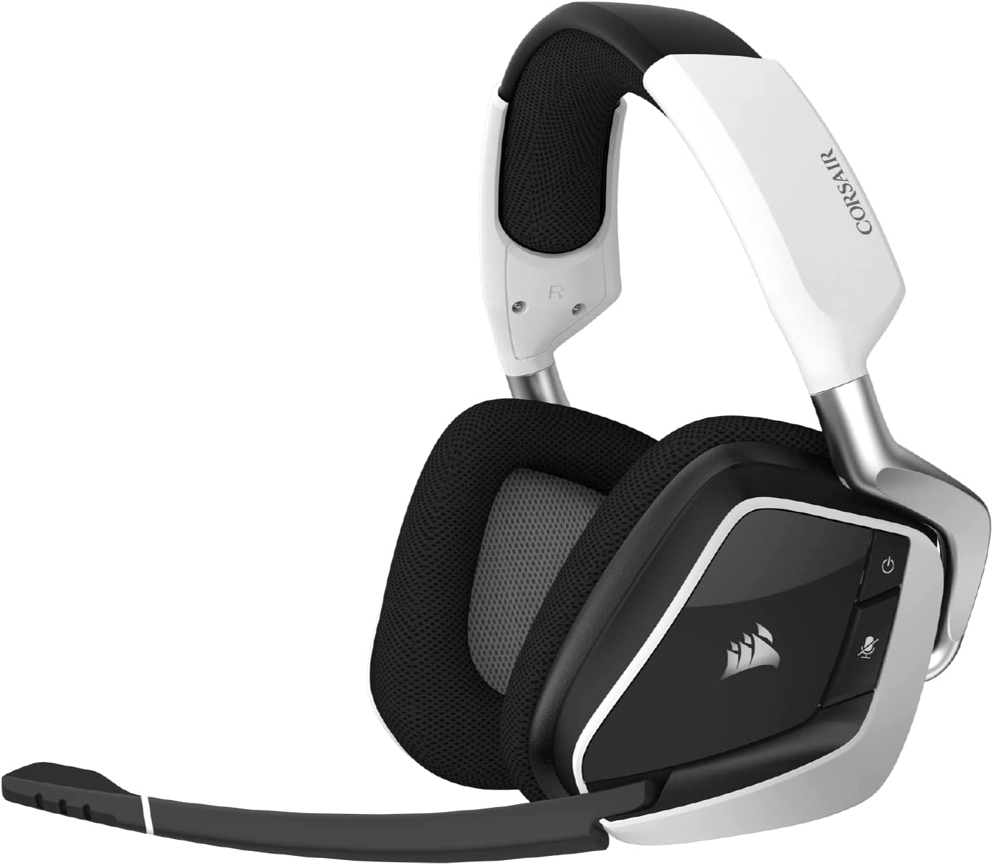 Corsair CS-CA-9011202-AP Void RGB Elite Wireless Premium Gaming Headset with 7.1 Surround Sound, White