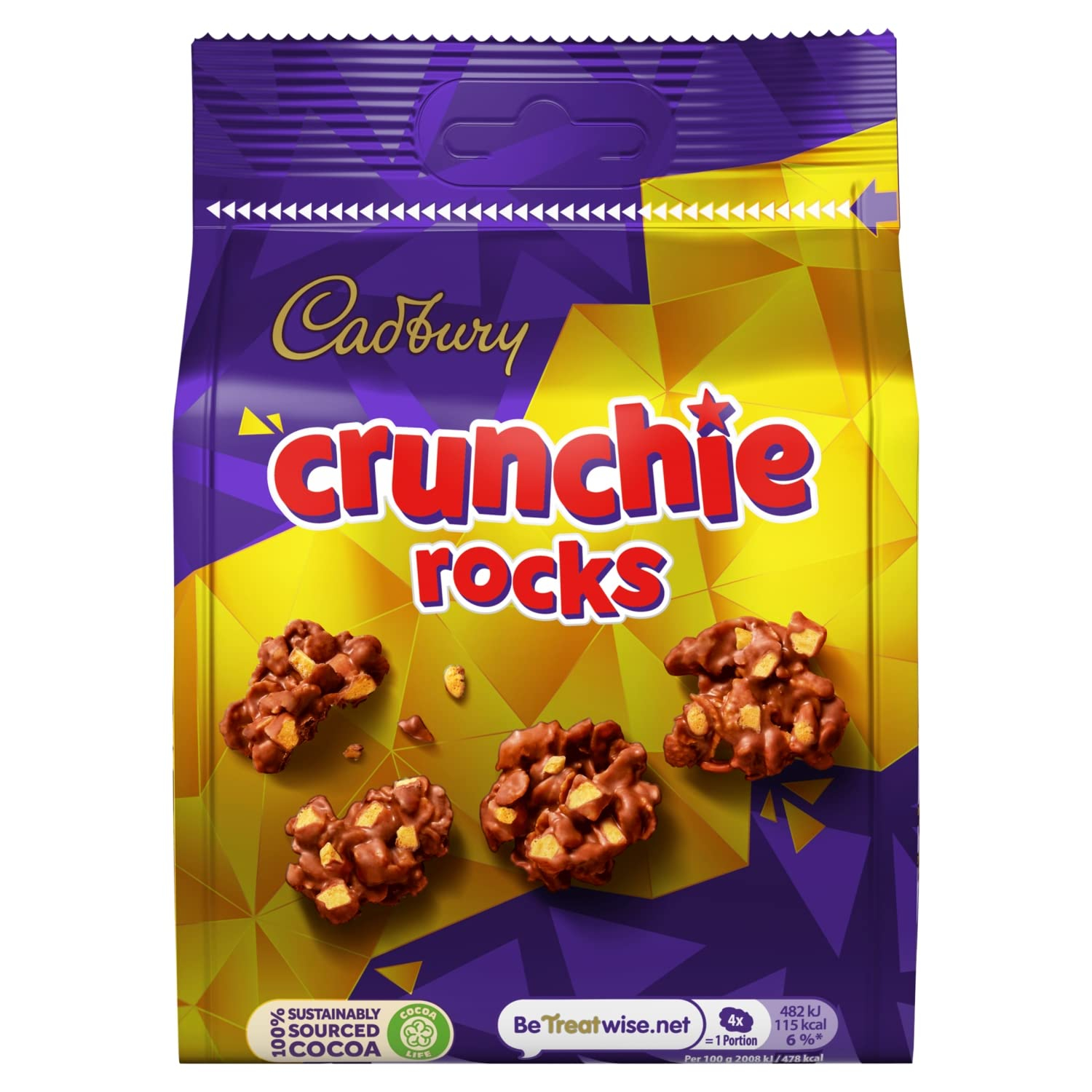 Cadbury Crunchie Rocks Bag, 110 g