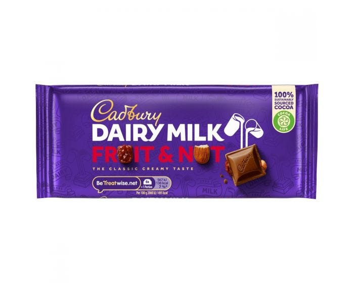 Cadbury Dairy Milk Fruit & Nut 110g 