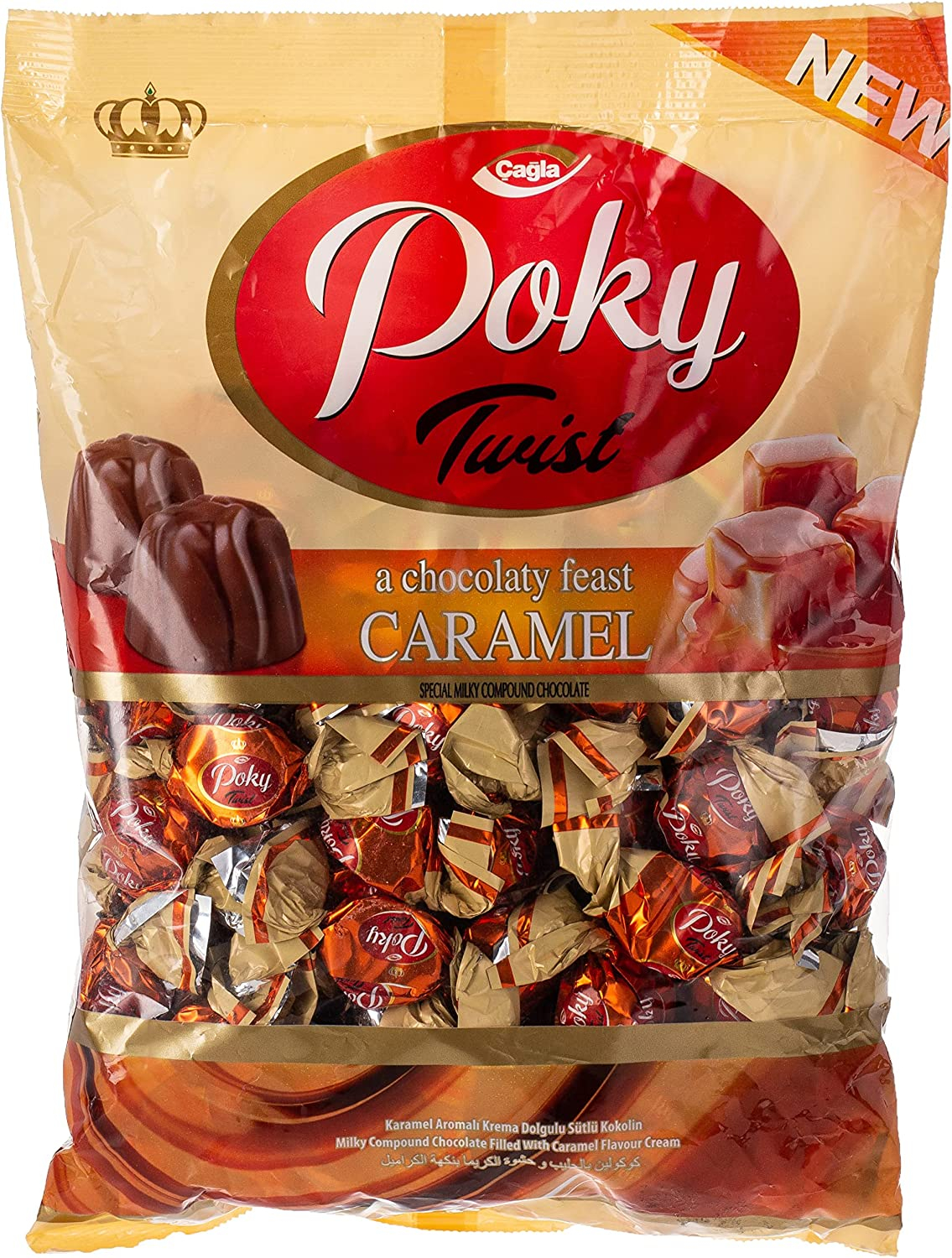 Cagla Poky Twist Caramel Chocolate, 1 Kg