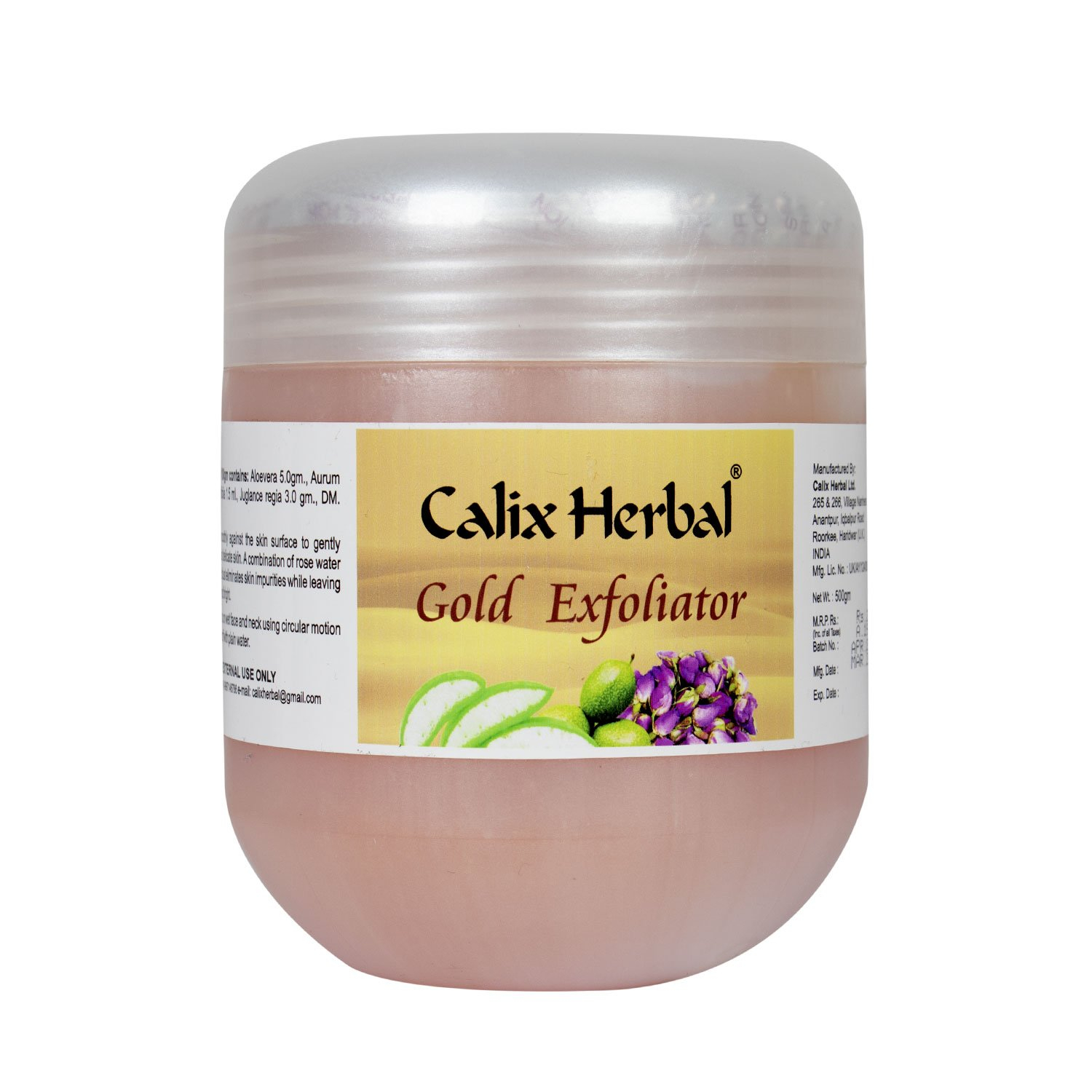 Calix Herbal Gold Exfoliator for Skin Exfoliation and Brightening Exfoliator 500 gm