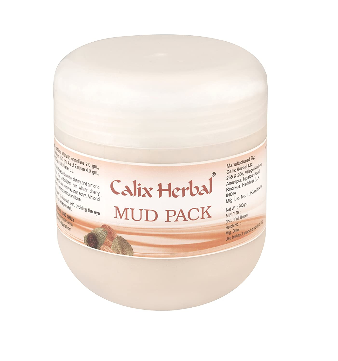 Calix Herbal Mud Pack for Acne Control and Skin Tone Balancing Face Pack 700g