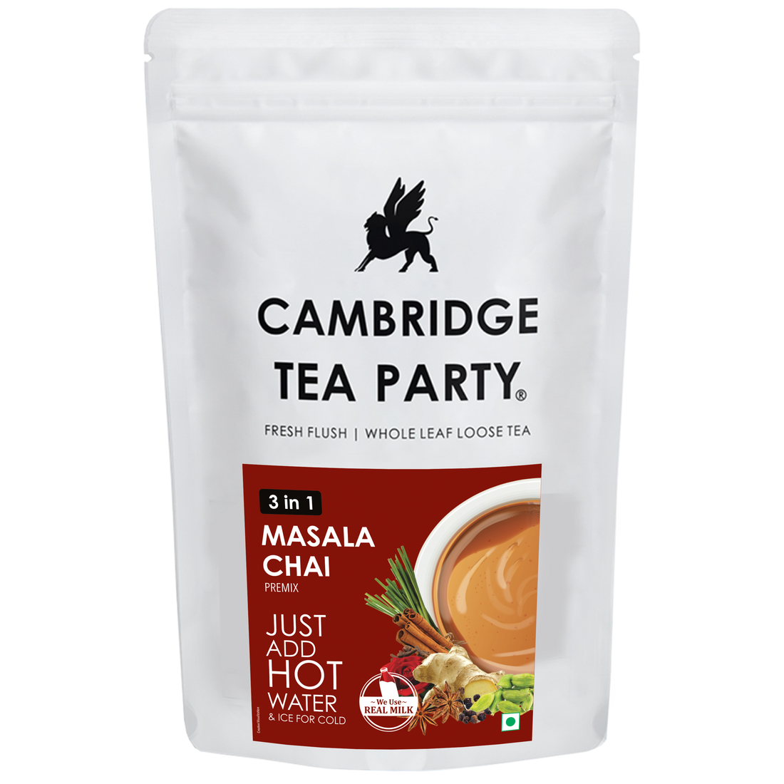 Cambridge Tea Party Instant Tea Masala Chai with Adrak Elaichi, 3 in 1 Premix Powder 1kg