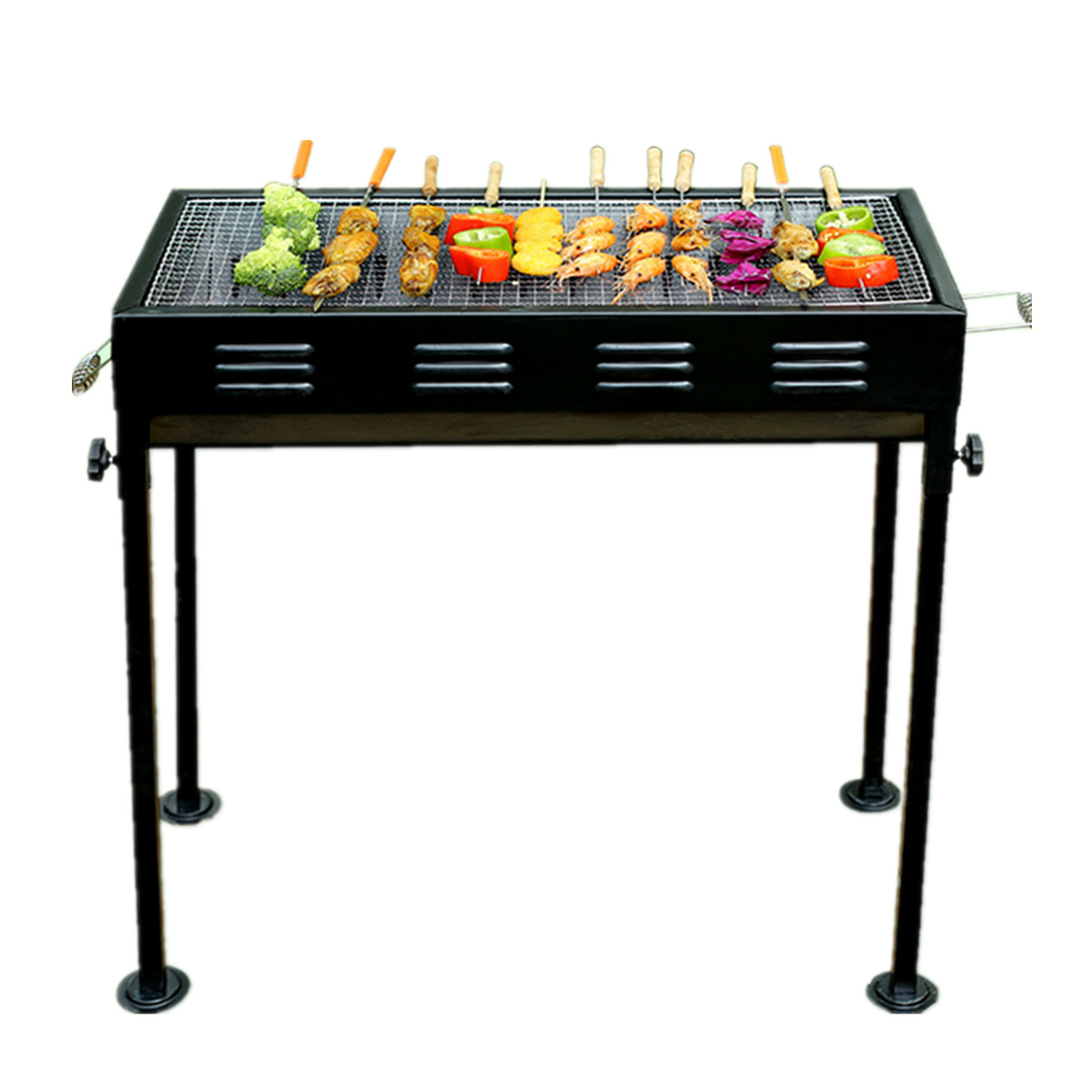 Laughing Buddha -  Camping Portable Bbq Adjustable Height 62 Cm X 26 Cm
