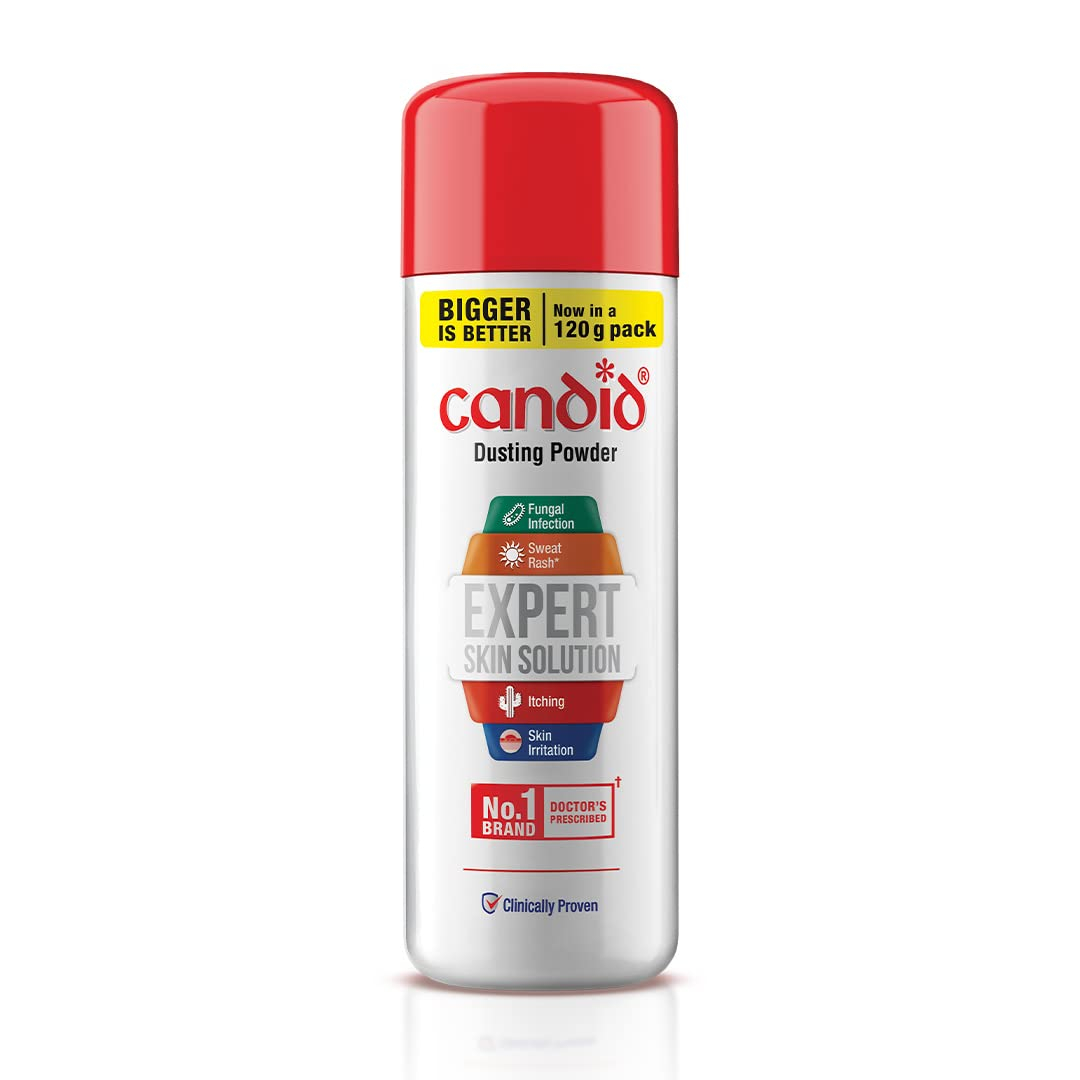 Candid Dusting Powder, Medicated Powder, Allergies And Skin Irritation - 100GM - Pack of 2