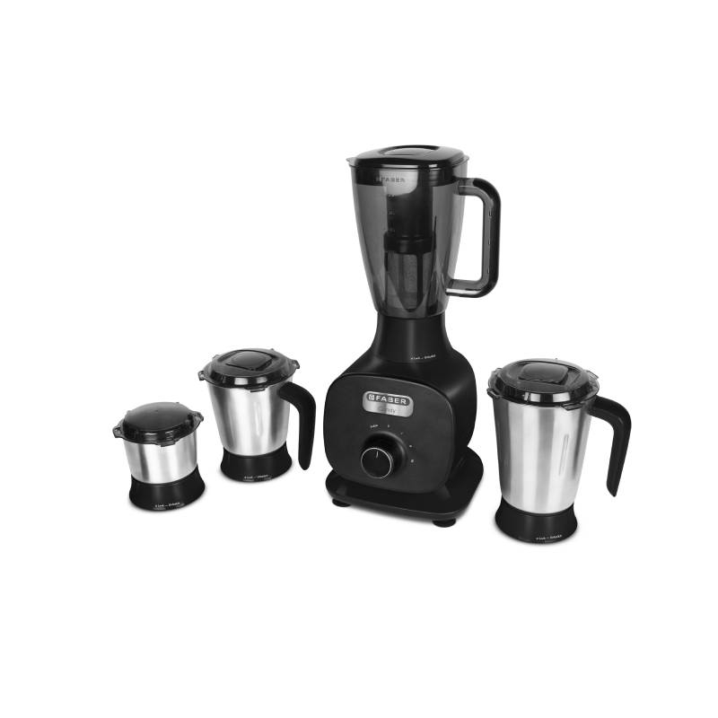 Faber FMG Candy 1000 3J+1PC 1000WJuicer Mixer Grinder with 3 Stainless Steel Jar and 1 Fruit Filter (Black)