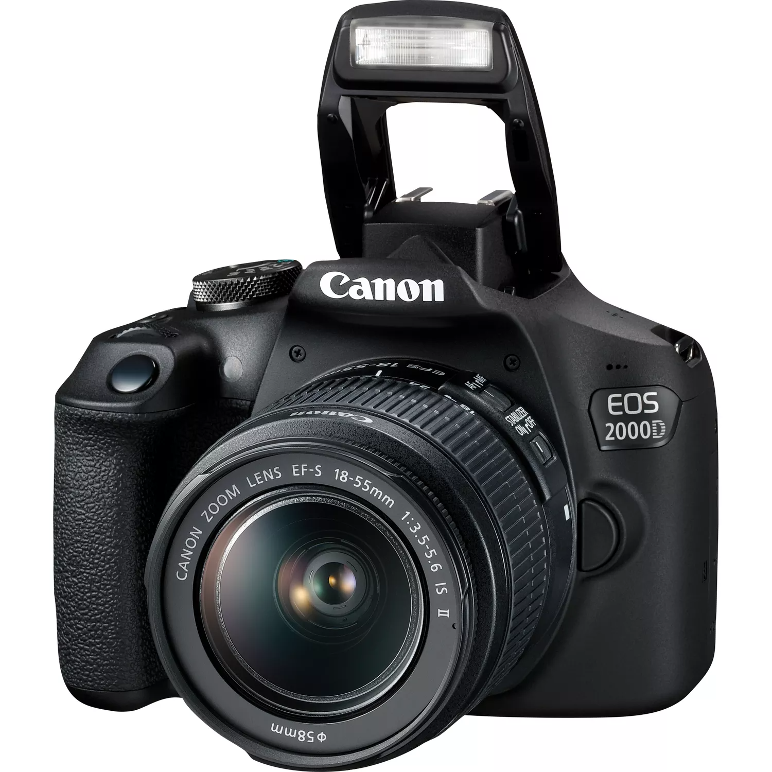Canon Camera - EOS 2000D 24.2 MP DSLR Camera With EF-S18-55 IS (16 Gb Card ) - Black