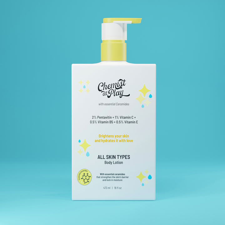 Chemist At Play Body Lotion for All Skin Types - 473ML (2% Pentavitin + 1% Vitamin C + 0.5% Vitamin B5 + 0.5% Vitamin E)