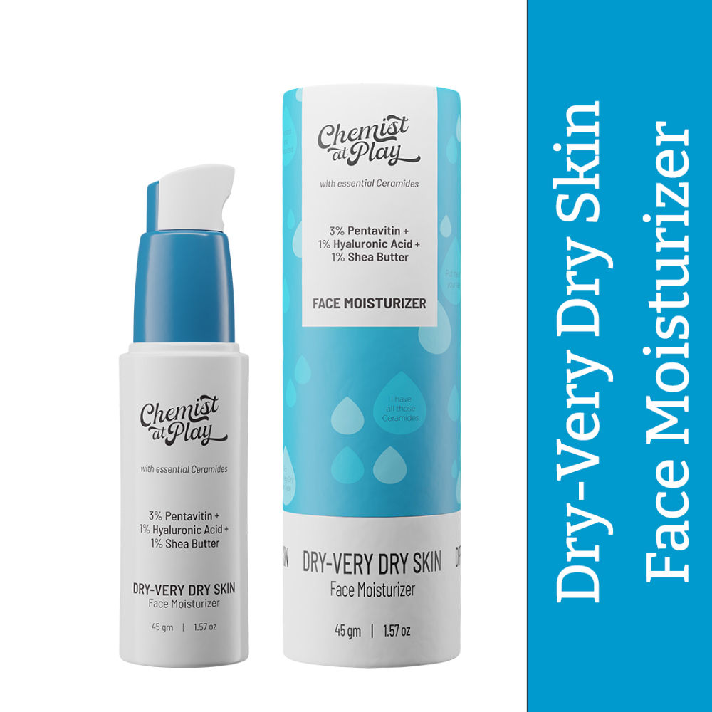 Chemist At Play Face Moisturizer For Dry-Very Dry Skin - 45GM (3% Pentavitin + 1% Hyaluronic Acid + 1% Shea Butter)
