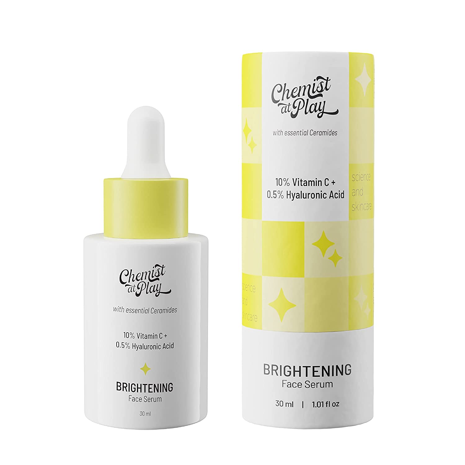 Chemist At Play Brightening Face Serum - 30ml (10% Vitamin C + 0.5% Hyaluronic Acid)