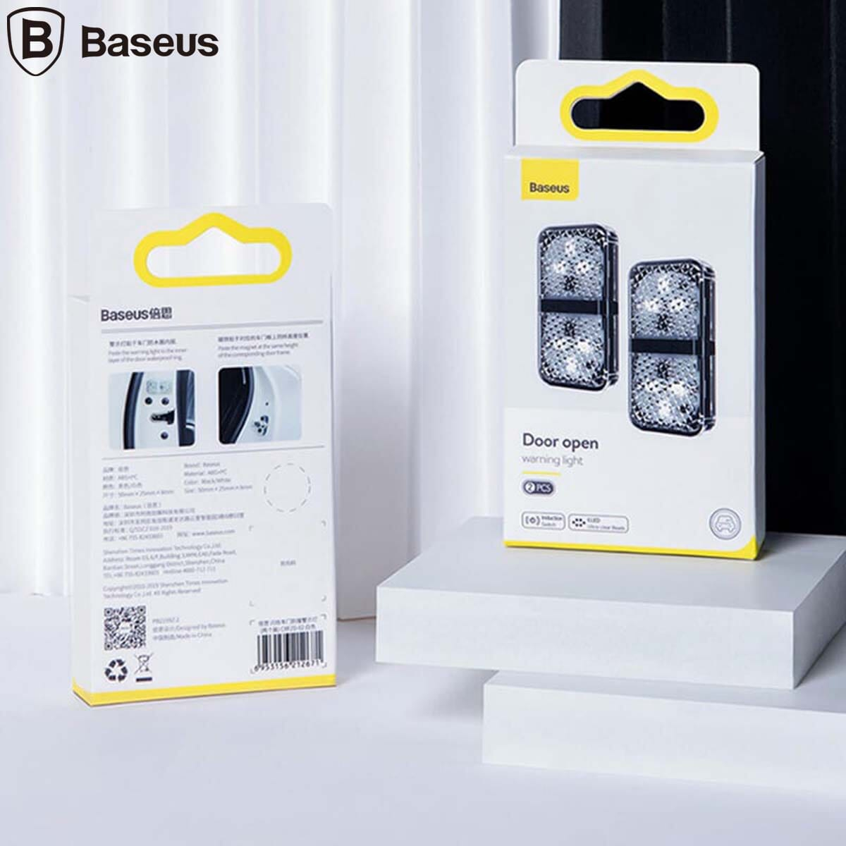 Baseus 2pcs 6 LEDs Car Openning Door Warning Light Safety Anti-collision Flash Lights