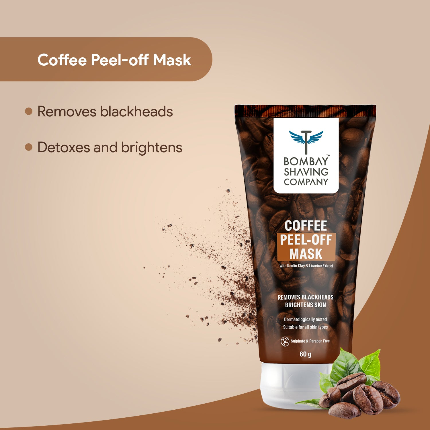 Bombay Shaving Company Coffee Peel Off Mask 60g