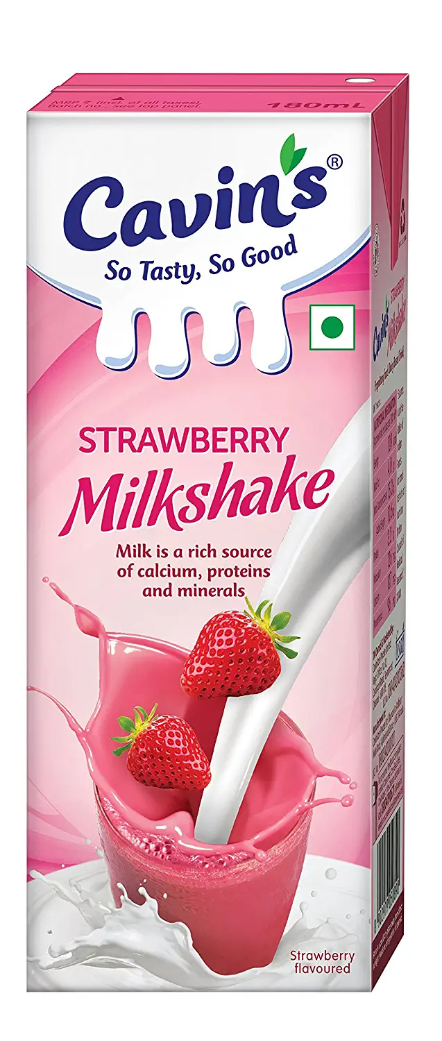 Cavins Strawberry Milkshake 180Ml
