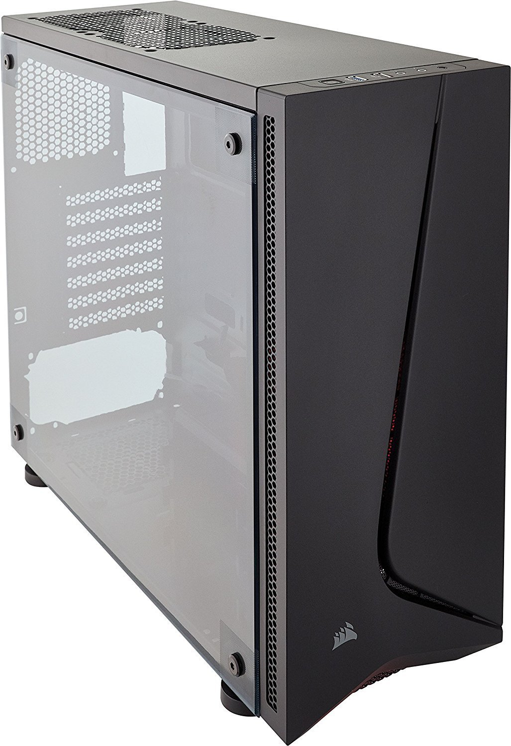 Corsair SPEC 05 CC-9011152-UK Mid Tower Red LED Cabinet with VS650 PSU (Black)