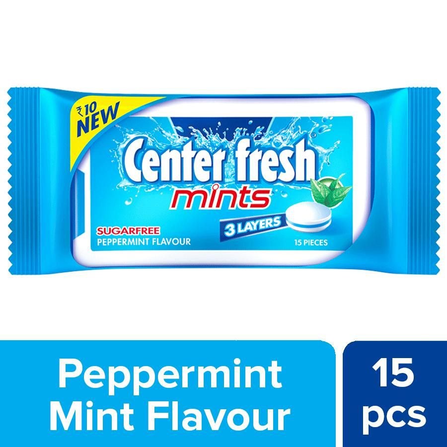 Perfetti Center Fresh Mint, Sugar Free Peppermint Flavour 4.5 g