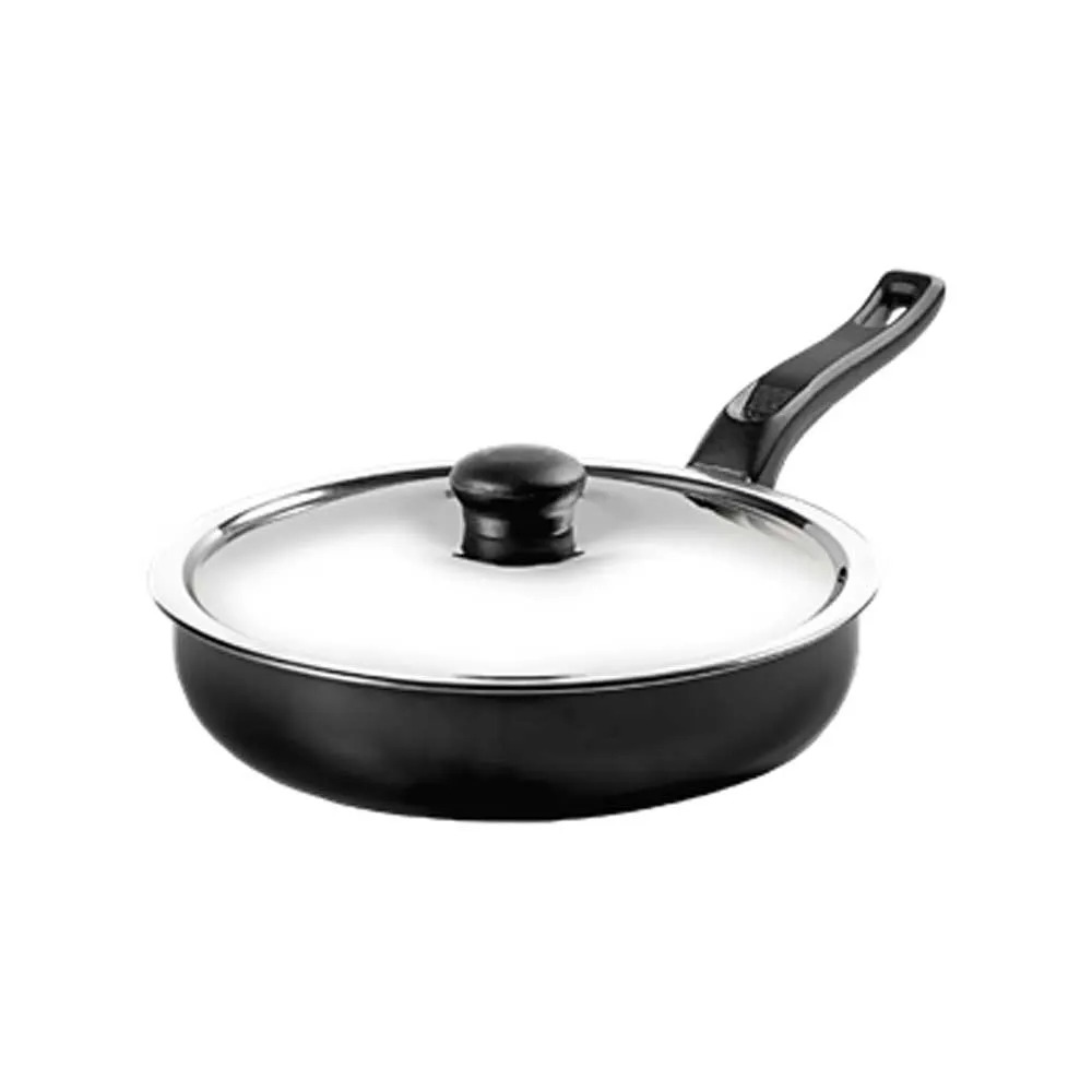 Cg 25cm Hard Annodized Deep Fry Pan With Stainless Steel Lid - CGHA25FSL02