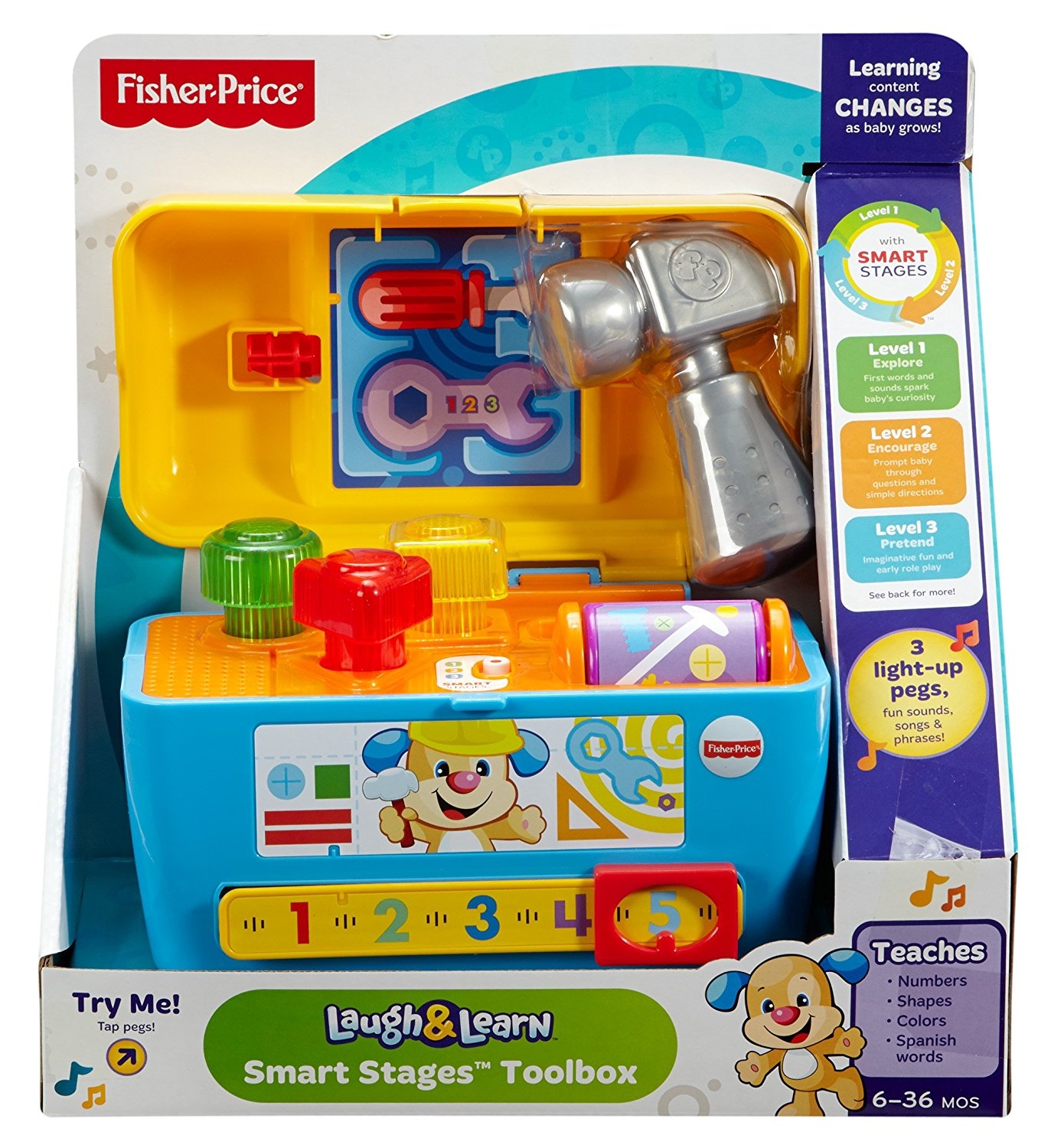 Fisher Price Laugh and Learn Smart Stages Toolbox CGV12 