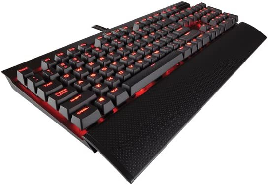 CORSAIR K70 RAPIDFIRE Mechanical Gaming Keyboard - Backlit Red LED - USB Passthrough & Media Controls - Fastest & Linear - Cherry MX Speed,CH-9101024-NA