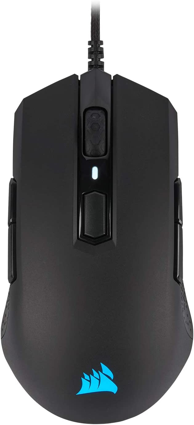 Corsair CH-9308011-AP M55 RGB Pro Wired Ambidextrous Multi-Grip Gaming Mouse- 12,400 DPI Adjustable Sensor- 8 Programmable Buttons- Black