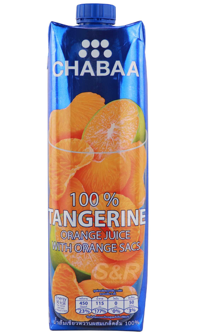 Chabaa 100% Tangerine Orange Juice 1000Ml