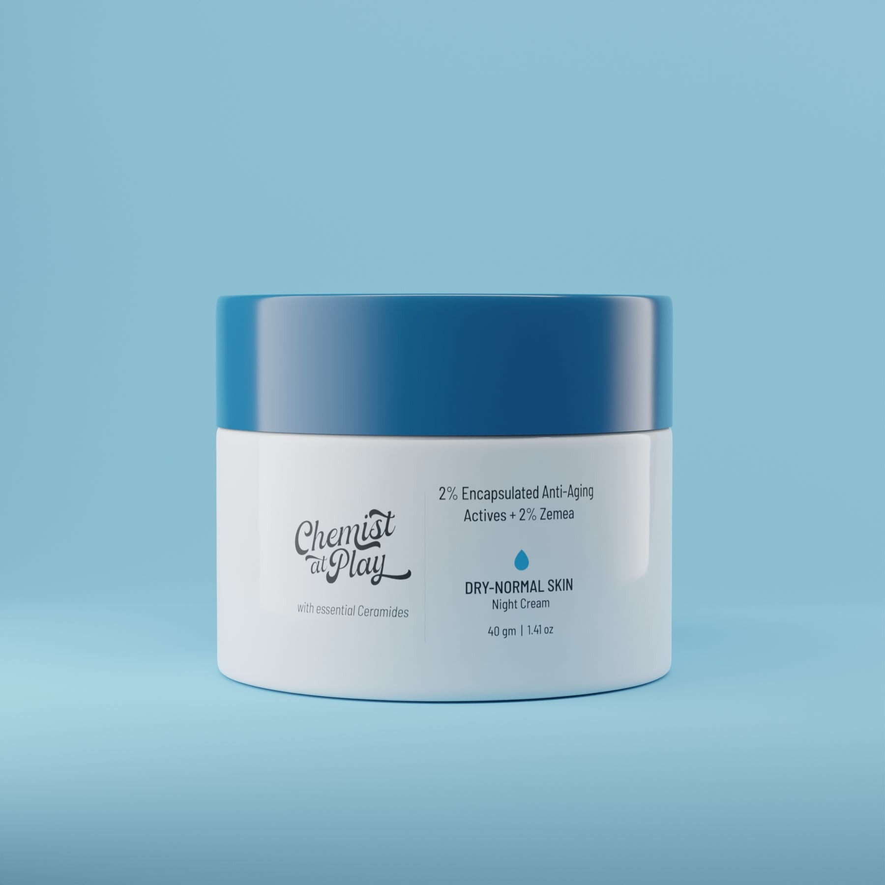 Chemist At Play Night Cream for Dry-Normal Skin - 40GM (2% Encapsulated Anti-Aging Actives + 2% Zemea)
