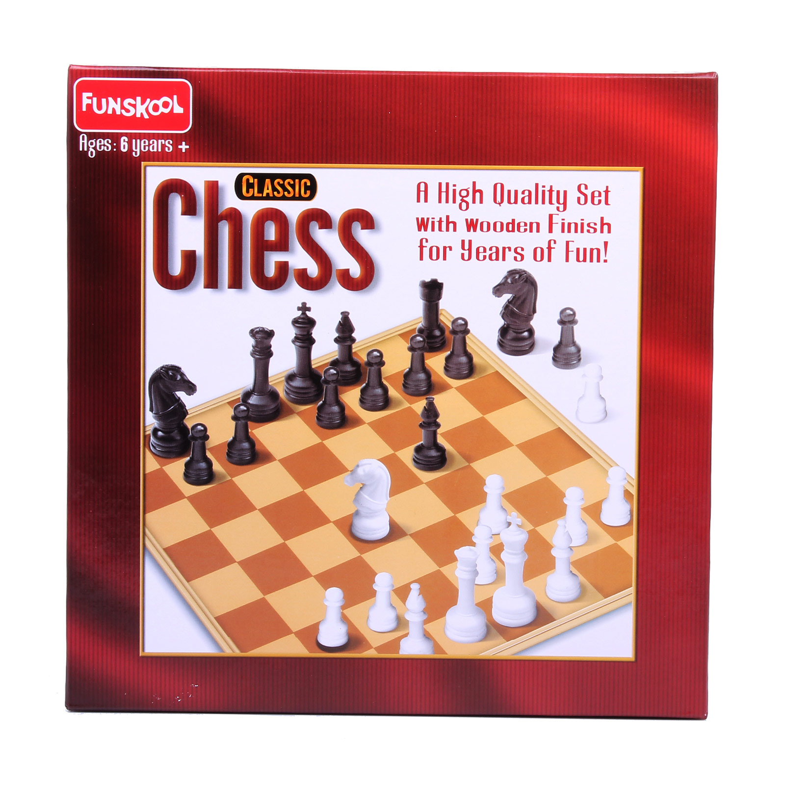 Funskool Games - Chess Classic, War & strategy game, High quality chess set with wooden finish, kids, adults & family, 2 players, 7 & above