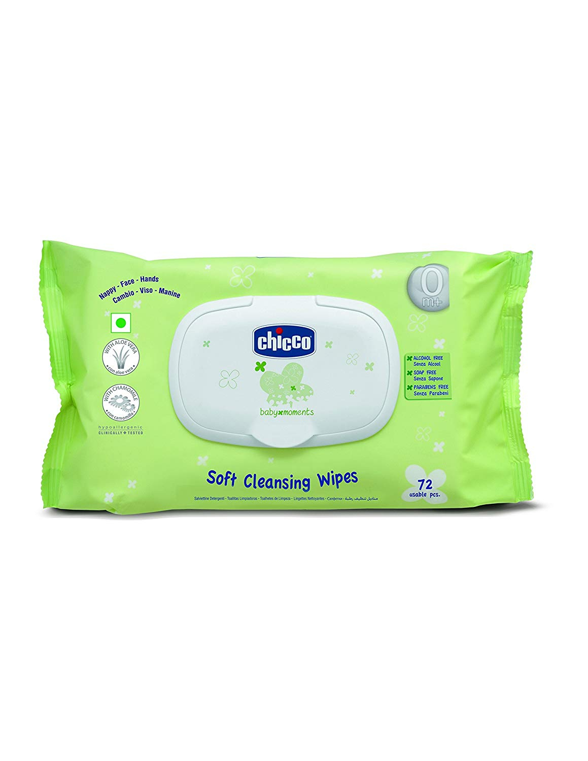 Chicco Wipes Fliptop Pack (72 Count) 00008324000580