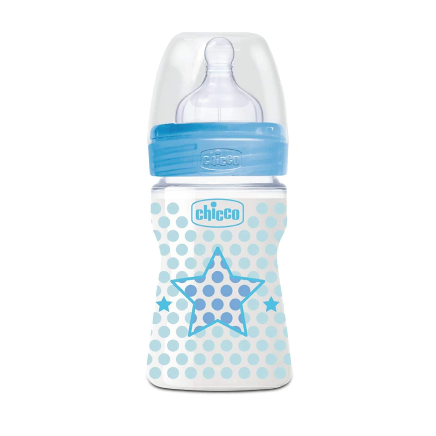 Chicco Wellbeing Feeding Bottle Blue Star 150 ml