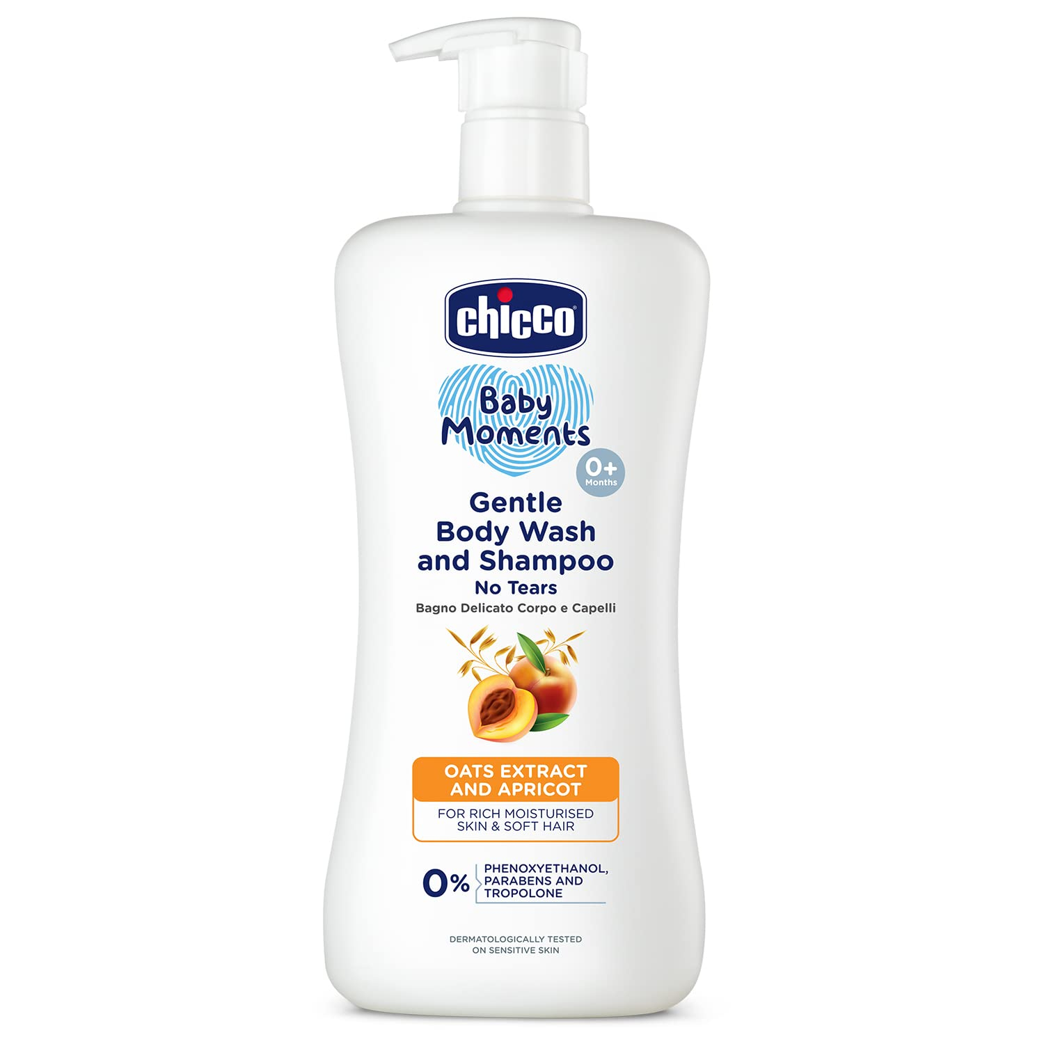 Chicco Baby Moments Gentle Body Wash and Shampoo for Tear-Free (200ml)