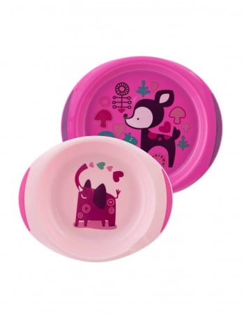 Chicco Girl Dish Set 12m+ Girl/Nuetral