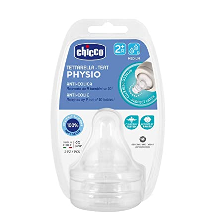 Chicco Teats Perfect 5 2M+ Medium Sil 2 Pcs