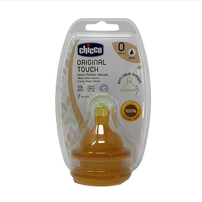 Chicco Teat Original Touch 0M+ Food Ltx 2Pcs