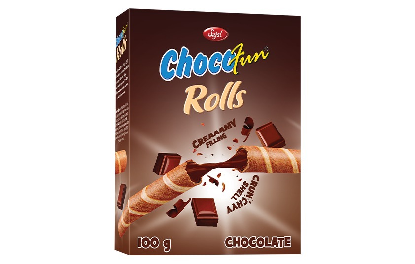 Chocofun Rolls Chocolate 5gm X 10pcs X 2 tray X 20 box
