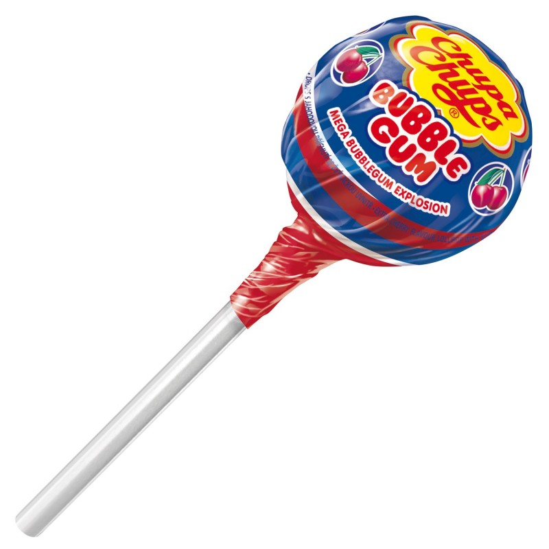 Perfetti Chupa Chups Bubble Gum Lollipop Cherry Flavor 12G