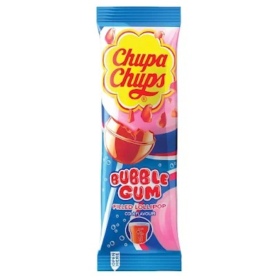 Perfetti Chupa Chups Bubble Gum Filled Lollipops Cola Flavour 18 gm